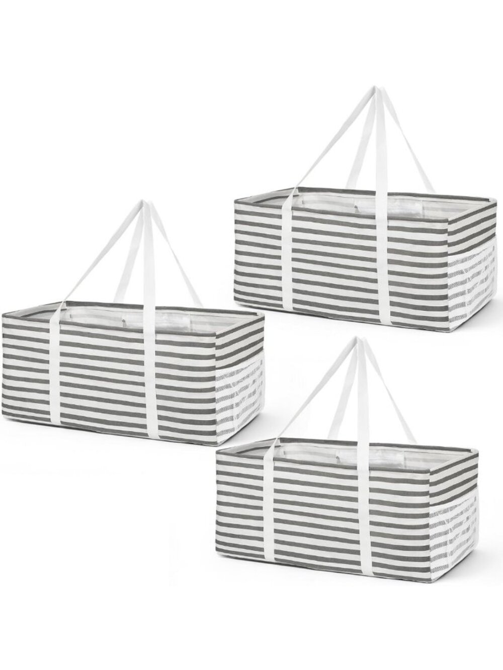 Extra Large Reusable Tote Bags - Foldable Utility Shopping Bags for Beach